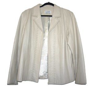 VINTAGE BAGATELLE LINED LEATHER WOMENS BLAZER